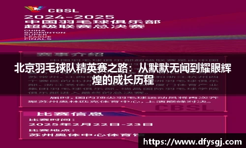 北京羽毛球队精英赛之路：从默默无闻到耀眼辉煌的成长历程